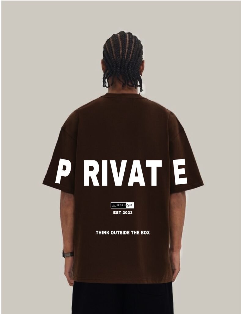 Coffee Brown oversized drop-shoulder t-shirt ( Private )