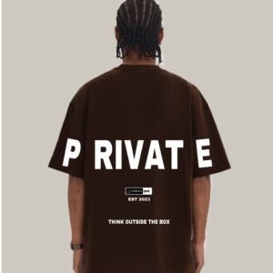 Coffee Brown oversized drop-shoulder t-shirt ( Private )