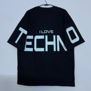 Black t-shirt ( I love Techno )