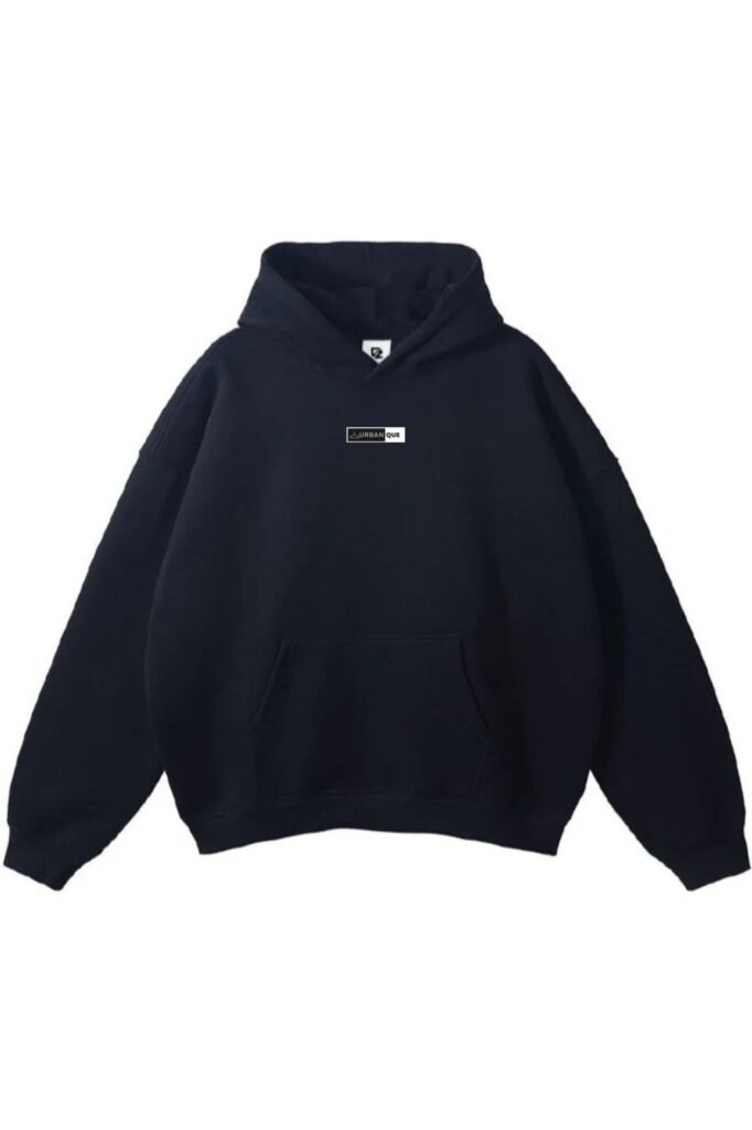 EVERYDAY Plain Black Hoodie