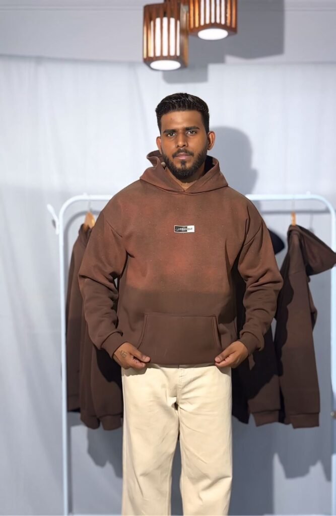 Dye Brown Relaxed Fit hoodie