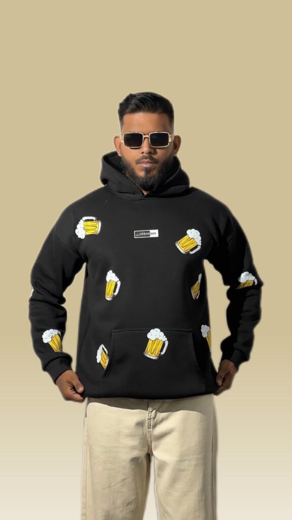 Black Weekend vibe hoodie ( Beer )
