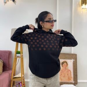 Black Flora Hoodie